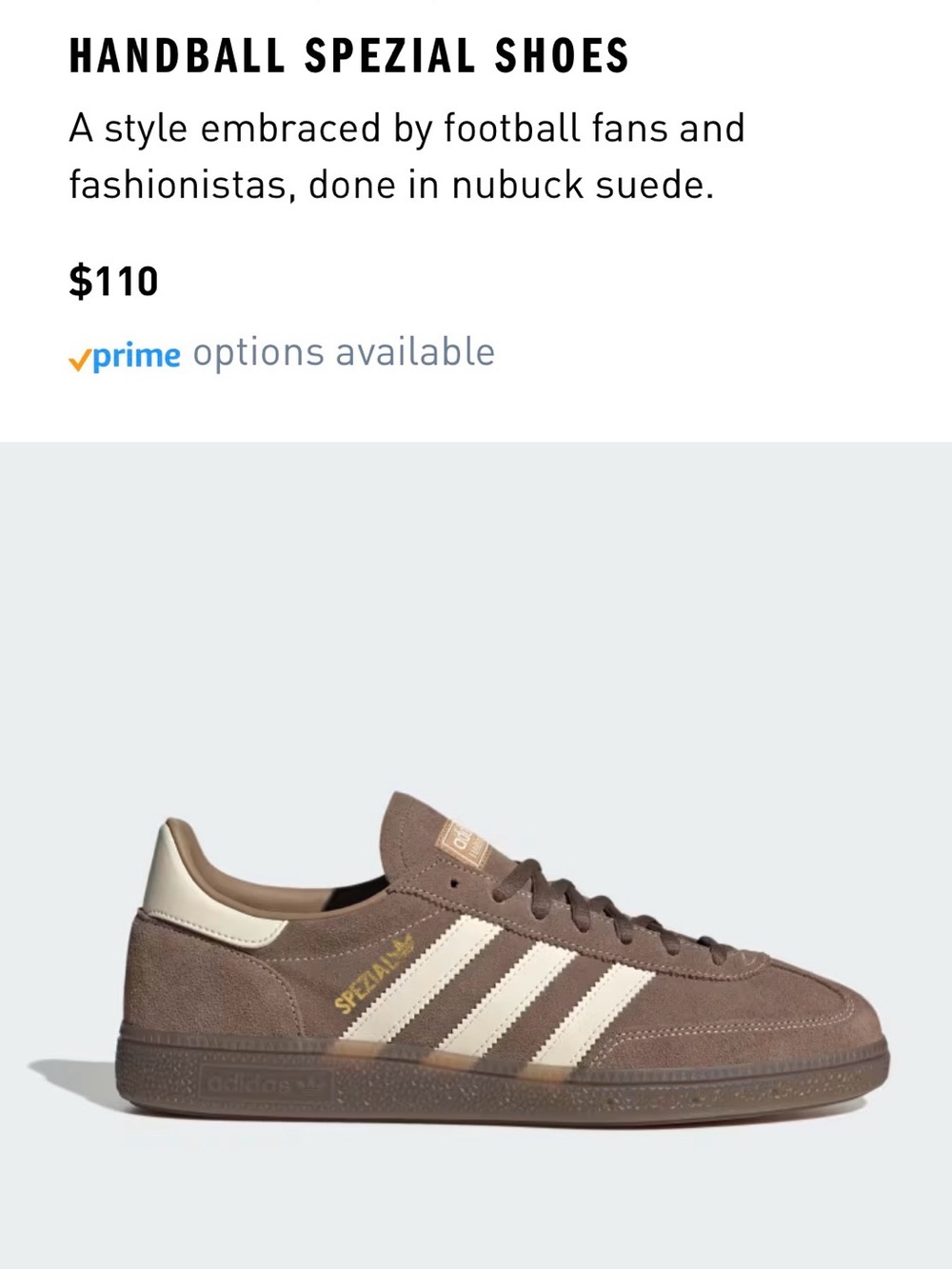 adidas Handball Spezial Suede Sneakers - Eath Strata & off White + gum